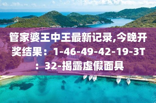 管家婆王中王最新记录,今晚开奖结果：1-46-49-42-19-3T：32-揭露虚假面具